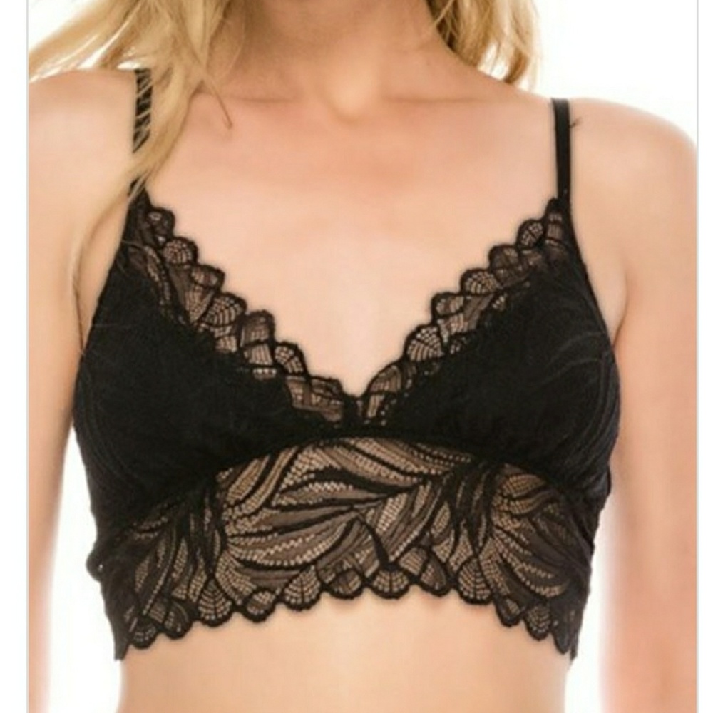 Black Floral Lace Bralette